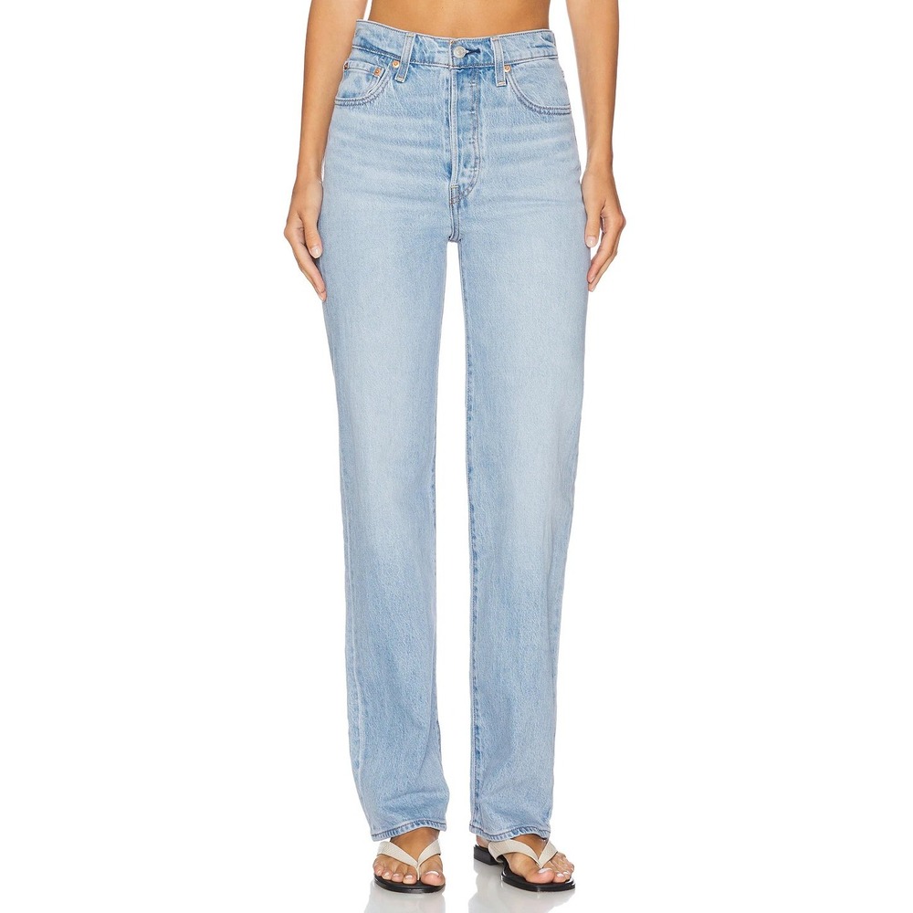 Levis Ribcage Bootcut Jeans Light Wash Ultra High Rise Button Fly W28 L33